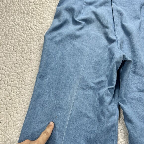 Vintage 70s Levi’s Orange Tab Chambray Wide Leg Pants Women’s 31x27 Boho Indie - Picture 9 of 14